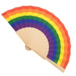 Abanico madera multicolor orgullo LGTBI