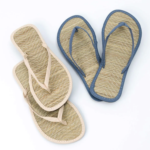 Chanclas bambú azul y rosa