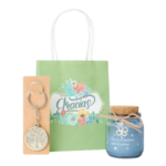 Pack con Vela trébol y llavero árbol de la vida