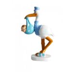 Figura cigüeña azul nido