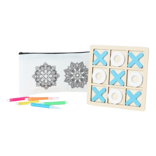 Estuche mandala y tres en raya