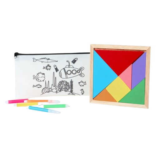 Estuche avión y tangram