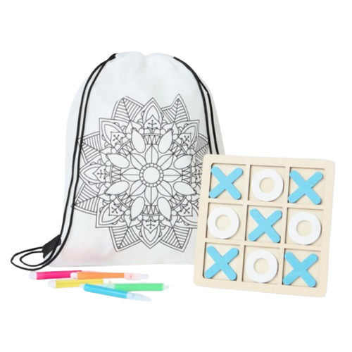 Mochila mandala y tres en raya