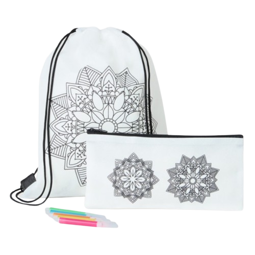 Mochila y estuche mandala