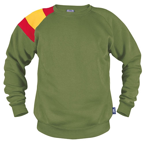 Sudadera bandera España hombro verde