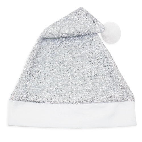 Gorro Navidad brillo Plata