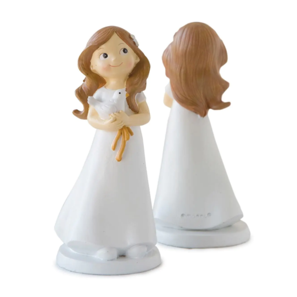 Figura tarta Comunión niña con paloma