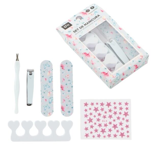 Juego manicura 6 piezas Mariposas