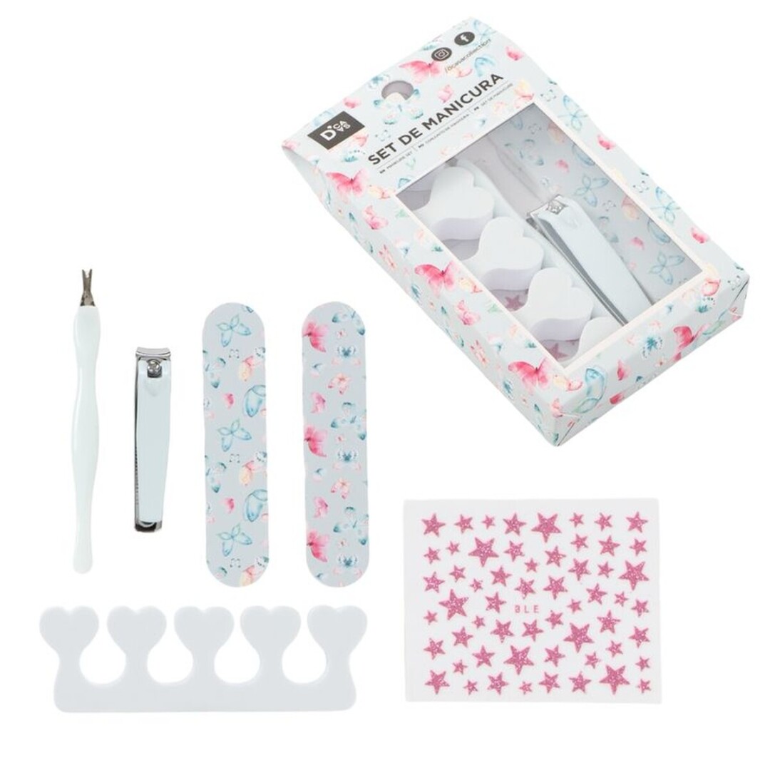 Juego manicura 6 piezas Mariposas