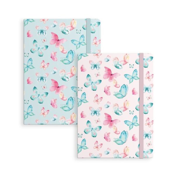 Libreta con goma Mariposas