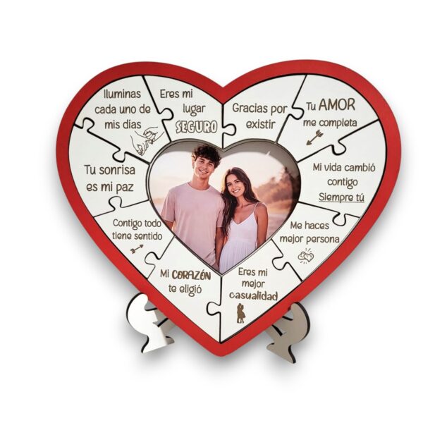 Corazón marco puzle