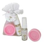 Colonia fresca y jabón rosa