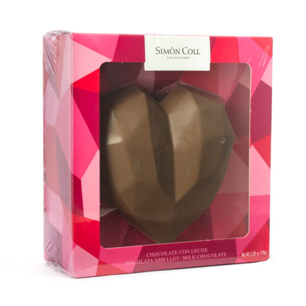 Corazón 3D chocolate con leche
