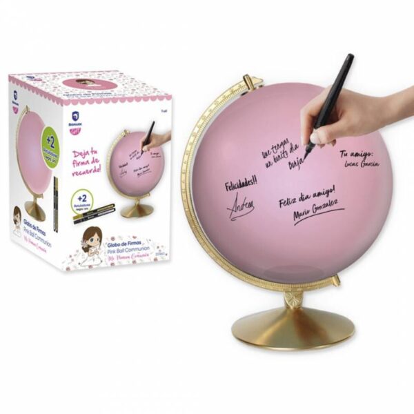 Globo firmas Comunión Rosa