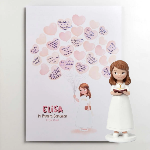 Lámina + Figura tarta niña con biblia