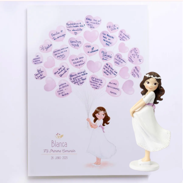 Lámina + Figura tarta niña con falda