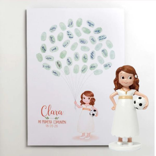 Lámina + Figura tarta niña con pelota