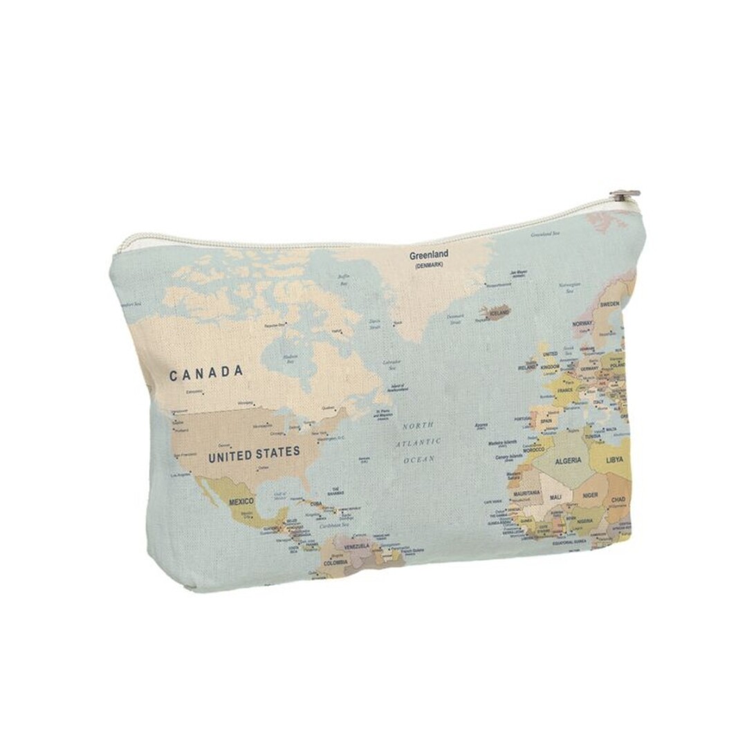Neceser mapamundi Neceser algodón mapamundi - Imagen 1
